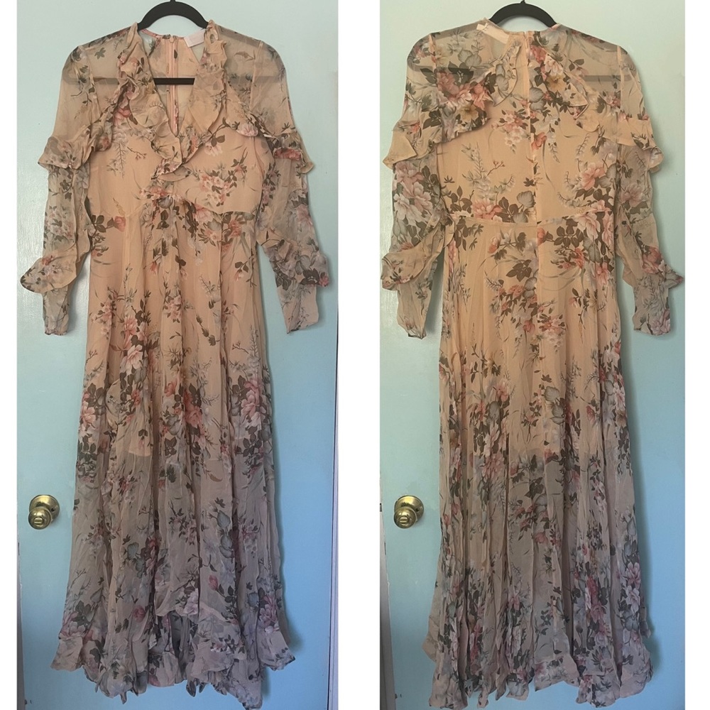 Zimmermann Aerial Ruffle Floral Silk Maxi Dress - Picture 4 of 16